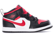 Load image into Gallery viewer, Jordan 1 Mid Black Fire Red (TD)