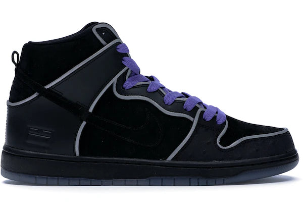 Nike SB Dunk High Black Purple Box